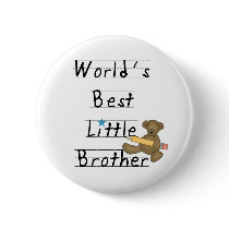 Lined Paper World's Best Little Brother buttons