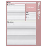 Lined Recipe Page (Mauve) flyers