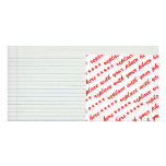 Lined School Paper Background Photo Greeting Card