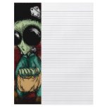 Lined Writing Paper Alien Frankenstein Solid Black flyers