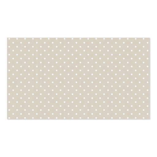 Linen Beige Modern Chevron and Polka Dots Business Cards (back side)