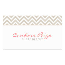 Linen Beige Modern Chevron Stripes Business Card Templates