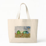 Lineolated parakeets tote bags