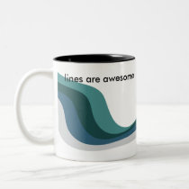 Lines are Awesome Mug mugs