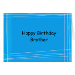 Lines Brother Birthday Card