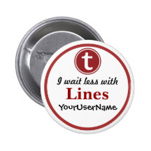 Lines Button - Design 1 (White)