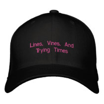 Lines, Vines, And Trying Times embroidered hats