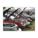 Lineup of Cars postcards