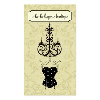 Lingerie Boutique Business Cards profilecard