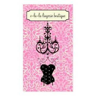 Lingerie Boutique Business Cards profilecard