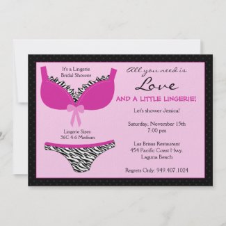 Lingerie Bridal Shower Invitation invitation