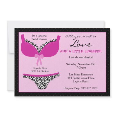 Lingerie Bridal Shower Invitation