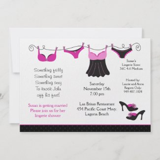 Lingerie Bridal Shower Invitation