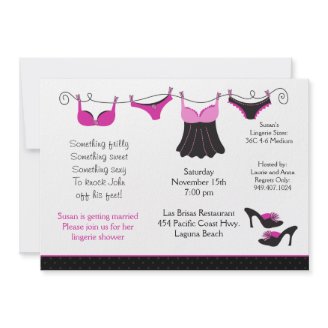 Lingerie Bridal Shower Invitation