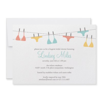 Lingerie Bridal Shower Invitation