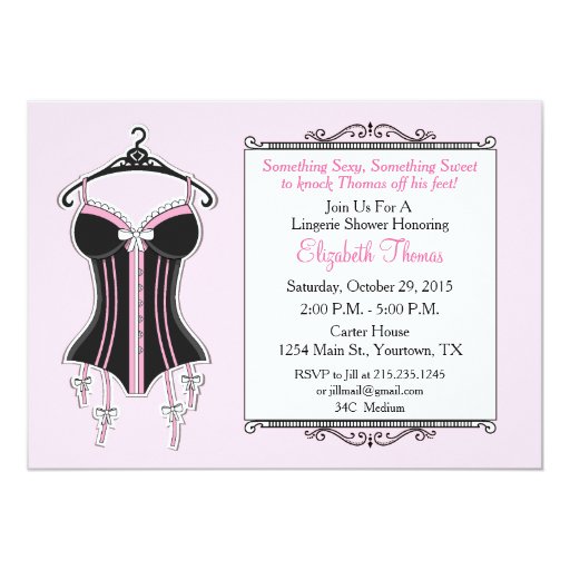 Lingerie Bridal Shower Invitation | Zazzle