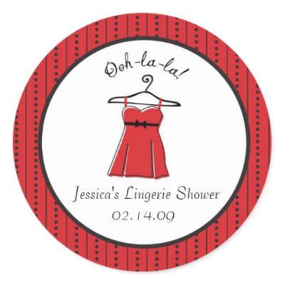 Bridal Linger on Lingerie Bridal Shower Thank You Stickers  Matching Invitations And