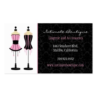 Lingerie Business Cards profilecard