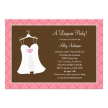 Lingerie Party Bridal Shower Invitation