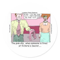 Lingerie Shop Pink Slip Funny Gifts Tees Cards Etc stickers