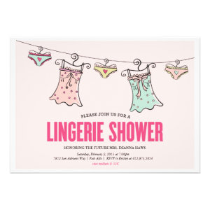 Lingerie Shower Bachelorette Party Wedding Shower Custom Invites