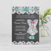 Lingerie Shower Bridal Party Chalk Lace Invite Zazzle