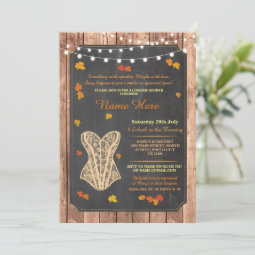 Lingerie Shower Bridal Party Fall Corset Invite Zazzle