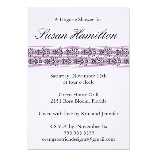 Lingerie Shower Invitation