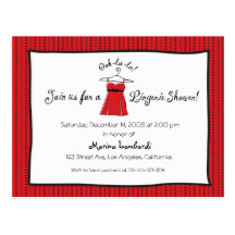 Lingerie Shower Invitation Postcards