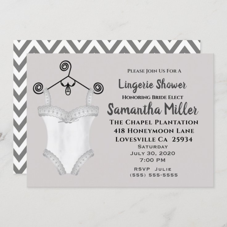 Lingerie Shower Invitations Zazzle