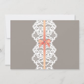 Lingerie Shower Invite Coral Bridal Party Lace Zazzle