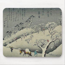 Lingering snow at Asukayama by Ando, Hiroshige mousepads