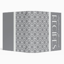 Linked Eternity Rings Pattern Recipe - Gray Vinyl Binder