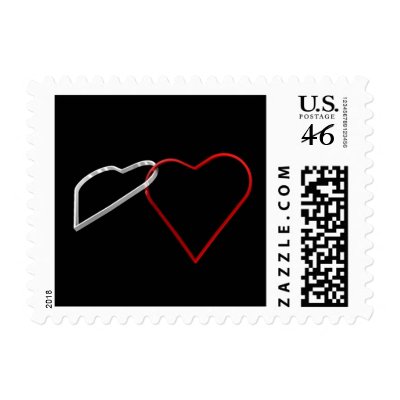 Linked Hearts Postage by zacharyo