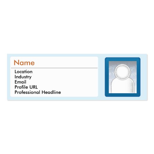 LinkedIn - Skinny Business Card Template (front side)