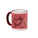 Linking hearts mugs