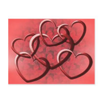 Linking hearts postcards