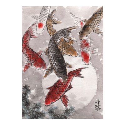 Chinese+koi+fish+art