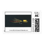 Linocut:  Fly Fishing By Ken Swanson stamps