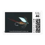 Linocut:  Fly Fishing By Ken Swanson stamps