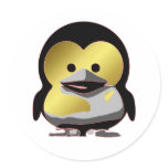 Linux Baby Tux d'Or Sticker