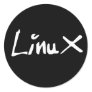 Linux (black) sticker Linux (black) sticker