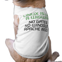 Linux es como una tienda india. Ningunas puertas, ropa para mascotas by SmartAssProducts Linux es como una tienda india. Ningunas puertas, ropa para mascotas