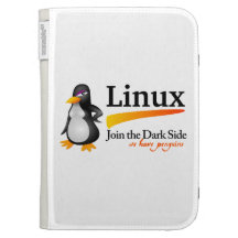 Linux: Join The Dark Side. We have penguins Kindle Folio Case