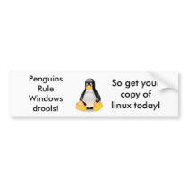 linux-penguin-tux bumper stickers by roboman410 linux-penguin-tux bumper stickers