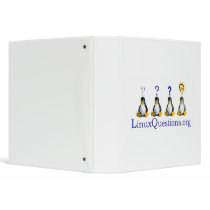 Linux Questions Logo 3 Ring Binders