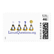 Linux Questions Logo Postage Stamps