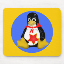 LINUX TUX COMMUNIST PARTISAN mousepads by Sofia_Youshi LINUX TUX COMMUNIST PARTISAN mousepads