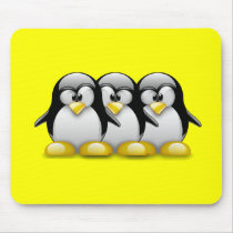 LINUX TUX PENGUIN FRIENDS MOUSE MATS