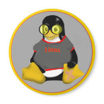 LINUX TUX SUN GLASSES 1 FRIDGE MAGNET